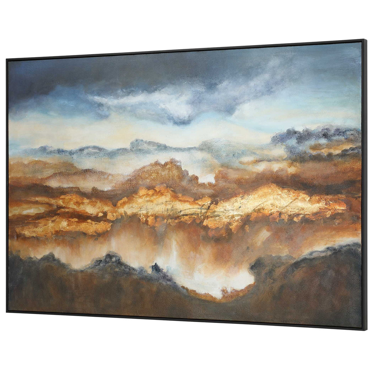 Valley Of Light - Landscape Art - Blue