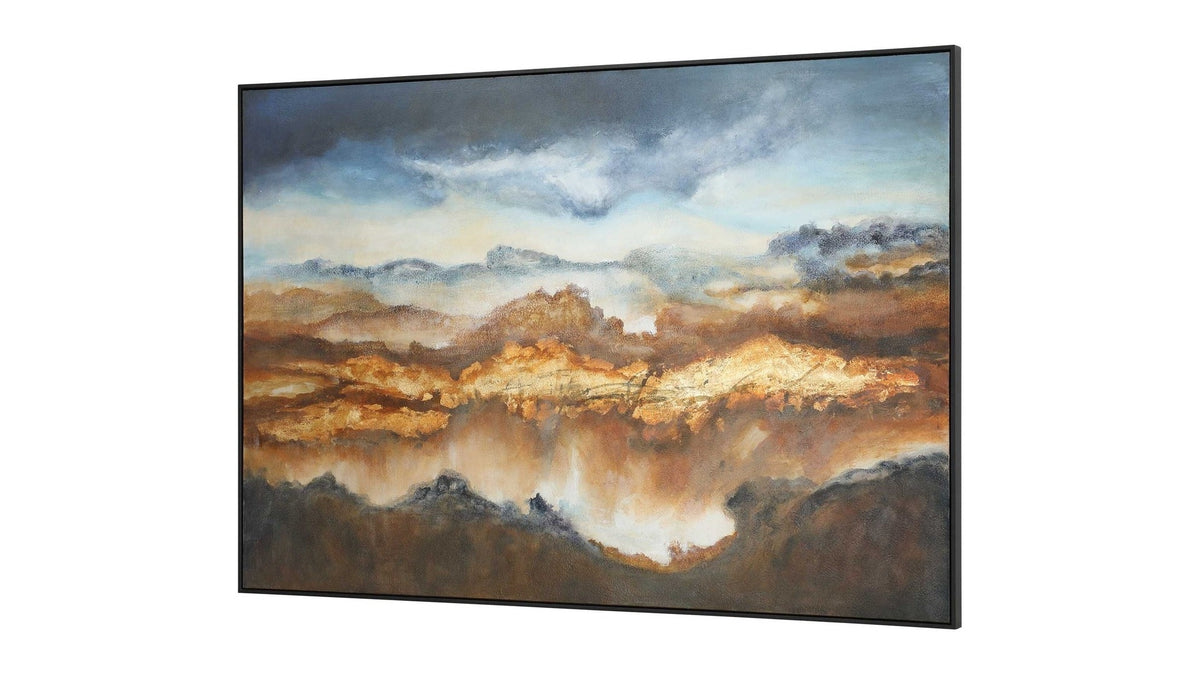 Valley Of Light - Landscape Art - Blue