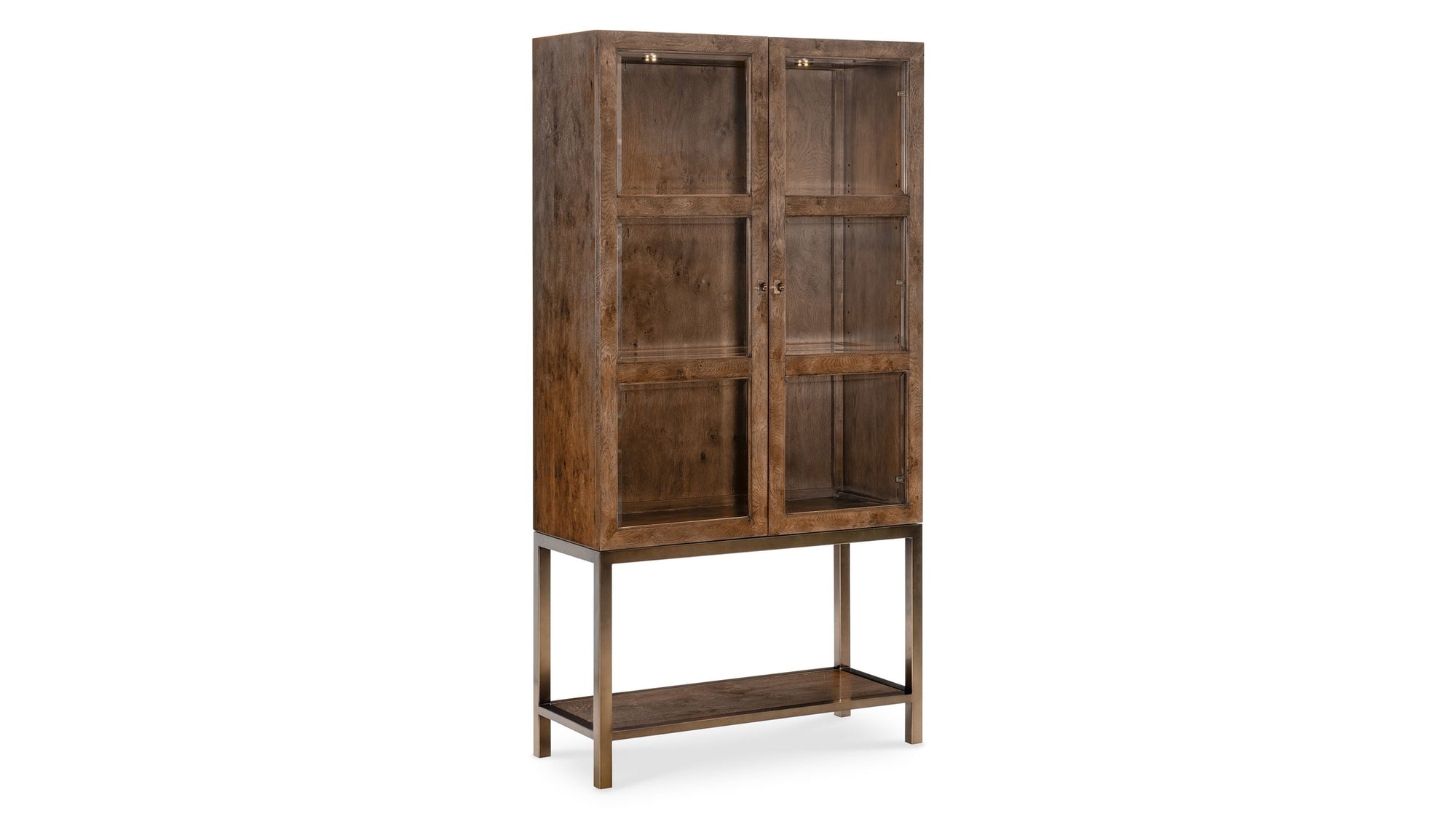 Melange - Mulholland Display Cabinet - Dark Brown