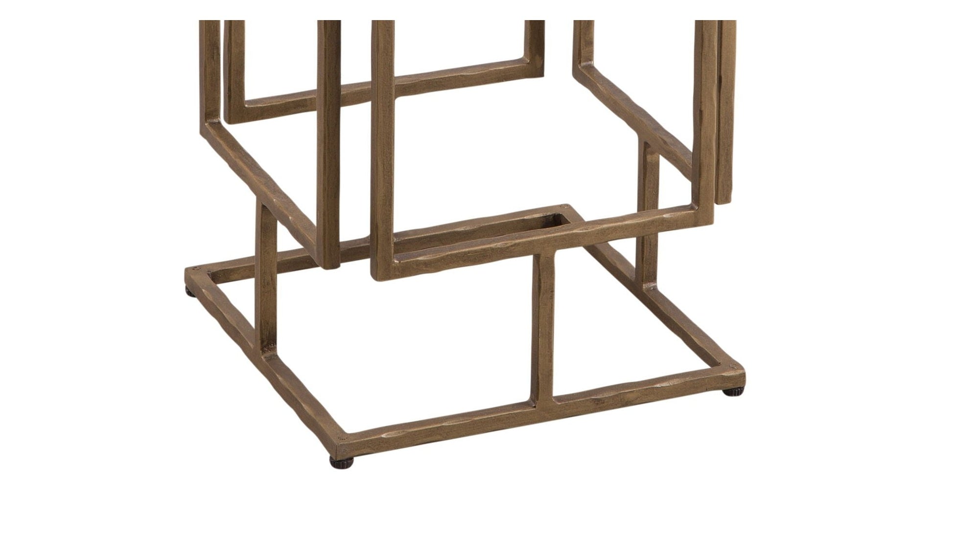 Audrey - Accent Table - Antique Brass / Italian Marble
