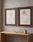 Sketchbook Blooms Blossom Framed Print - Peach / Black / Brown