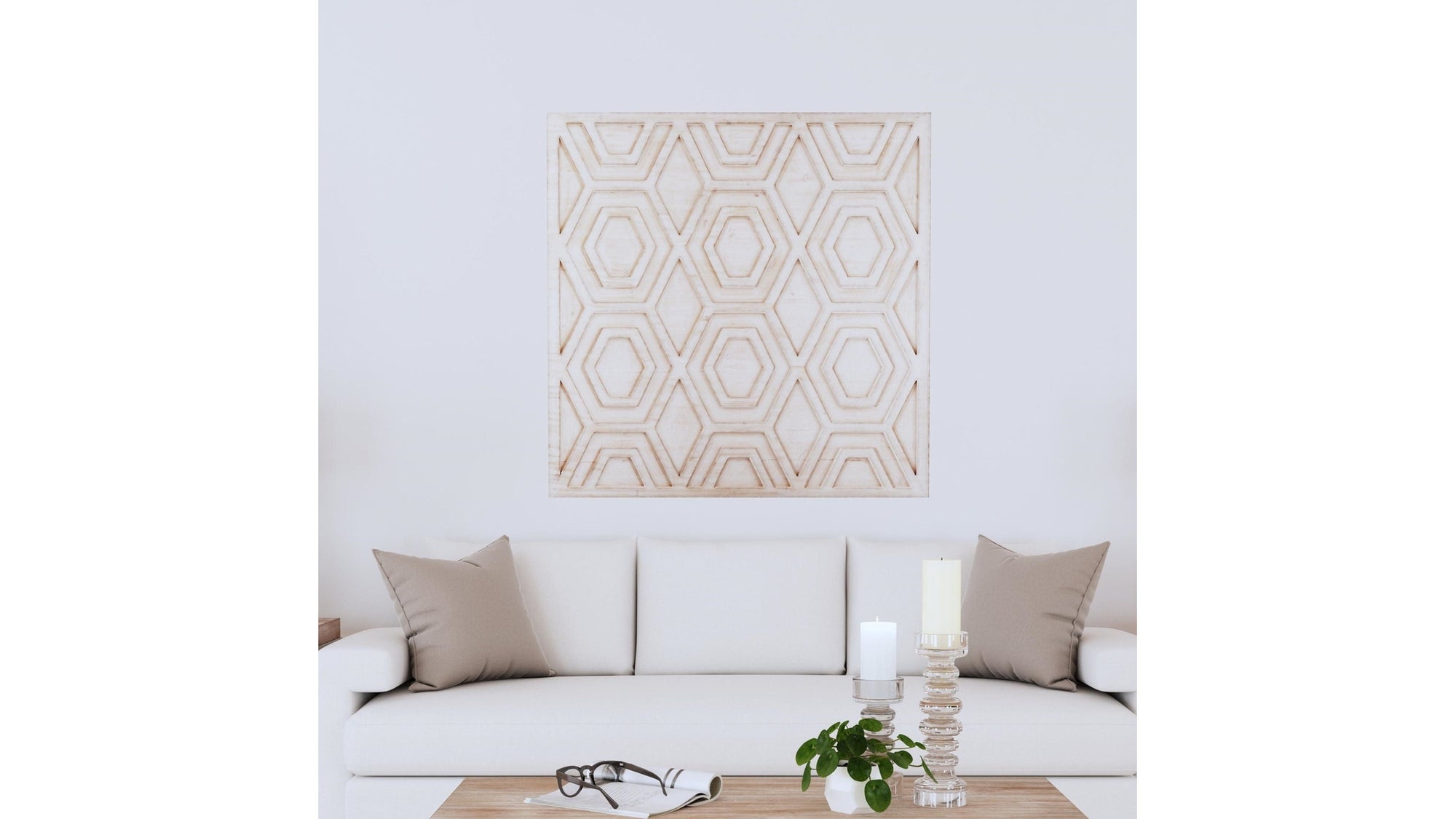 Geometric Wall Hanging - Beige