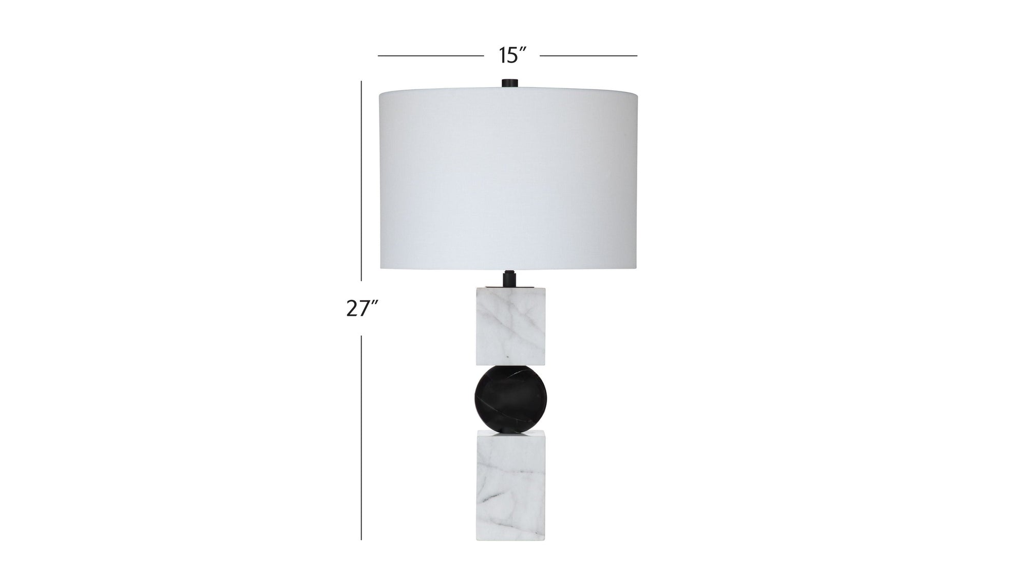 Ellendale - Table Lamp - Black / White