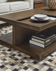 Athens - Rectangular Coffee Table With Casters - Chocolate Brown
