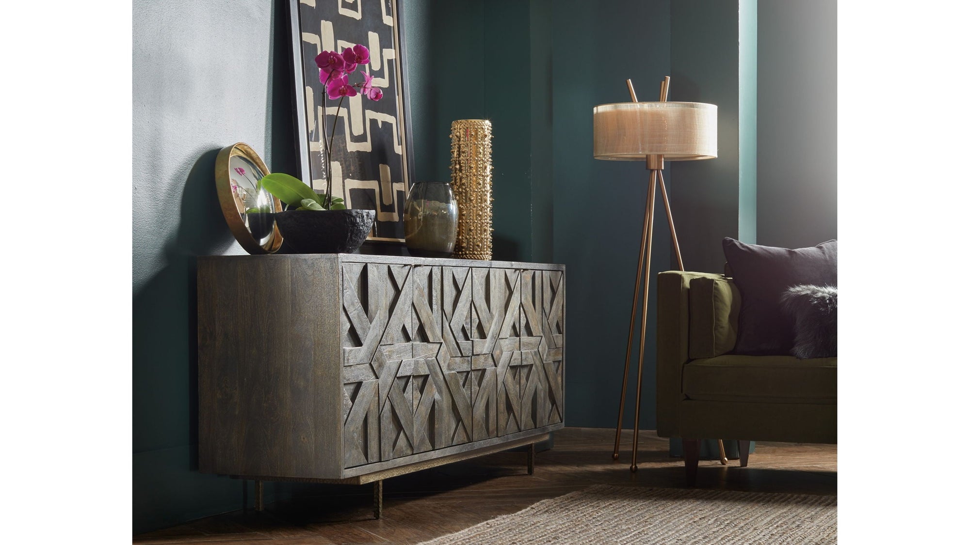 Commerce And Market - Layers Credenza - Dark Gray