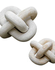 Limestone - Link Sculptures (Set of 2) - Beige