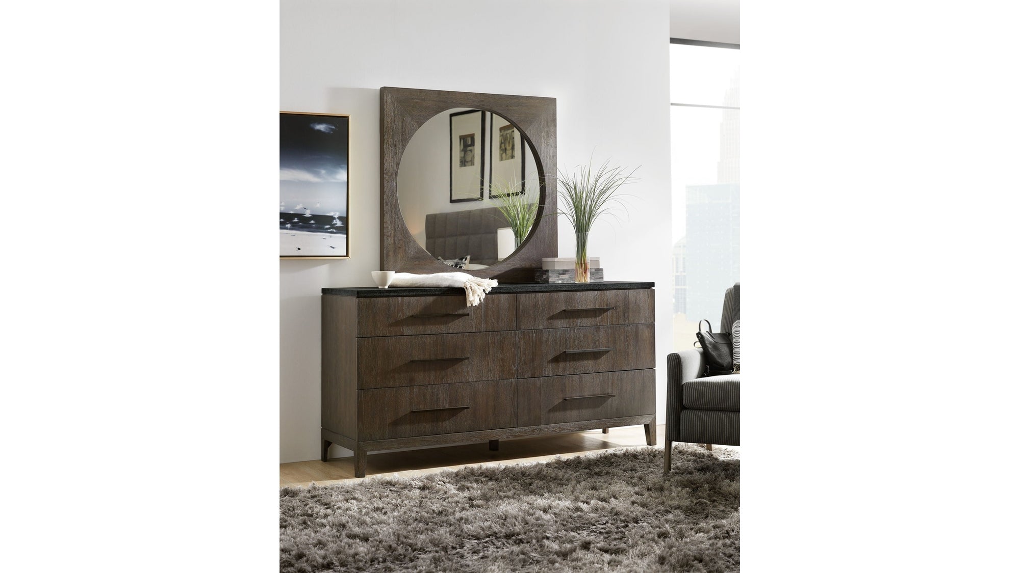 Miramar Aventura - Raphael 6-Drawer Dresser - Dark Gray