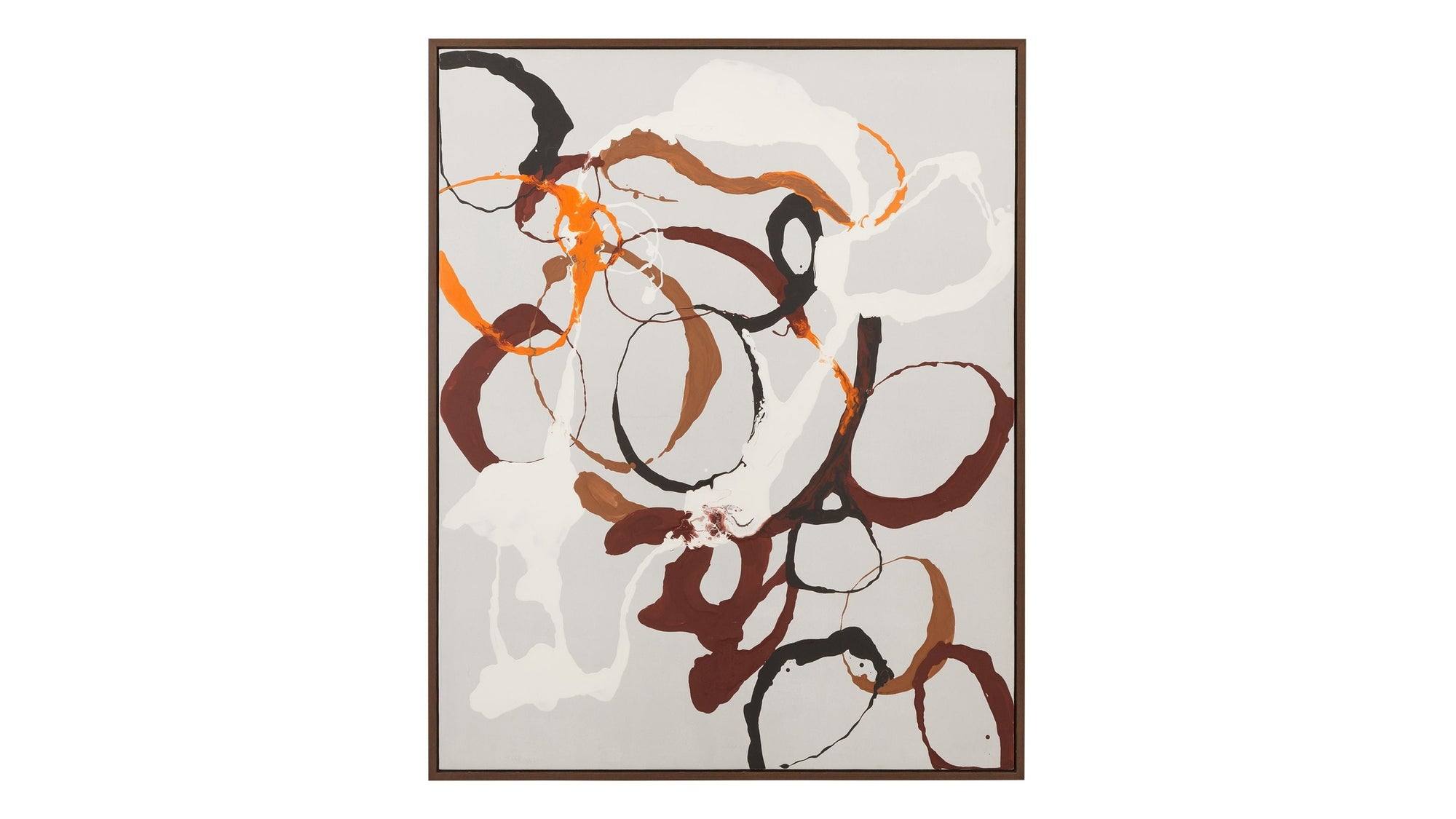 Carnival Framed Canvas - Gray / Dark Brown