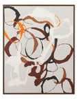 Carnival Framed Canvas - Gray / Dark Brown