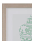 Mint Vases Framed Print Set of 4 - Green / Beige