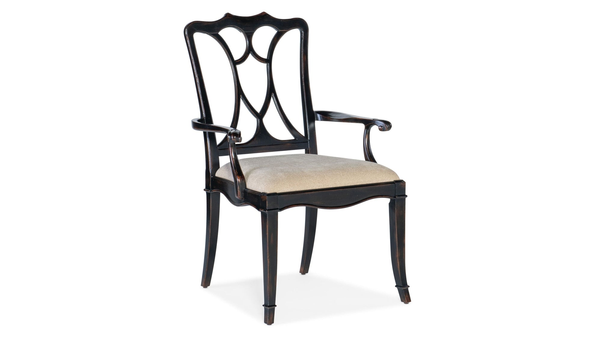 Charleston - Upholstered Seat Arm Chair Set of 2