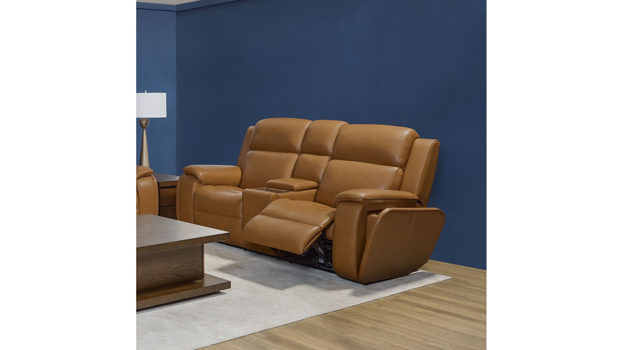 Ziggy - Power Reclining Loveseat With Console, Power Headrest, Lumbar, Heat & Massage