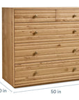 Andora Weathered Natural 5 Drawer Chest