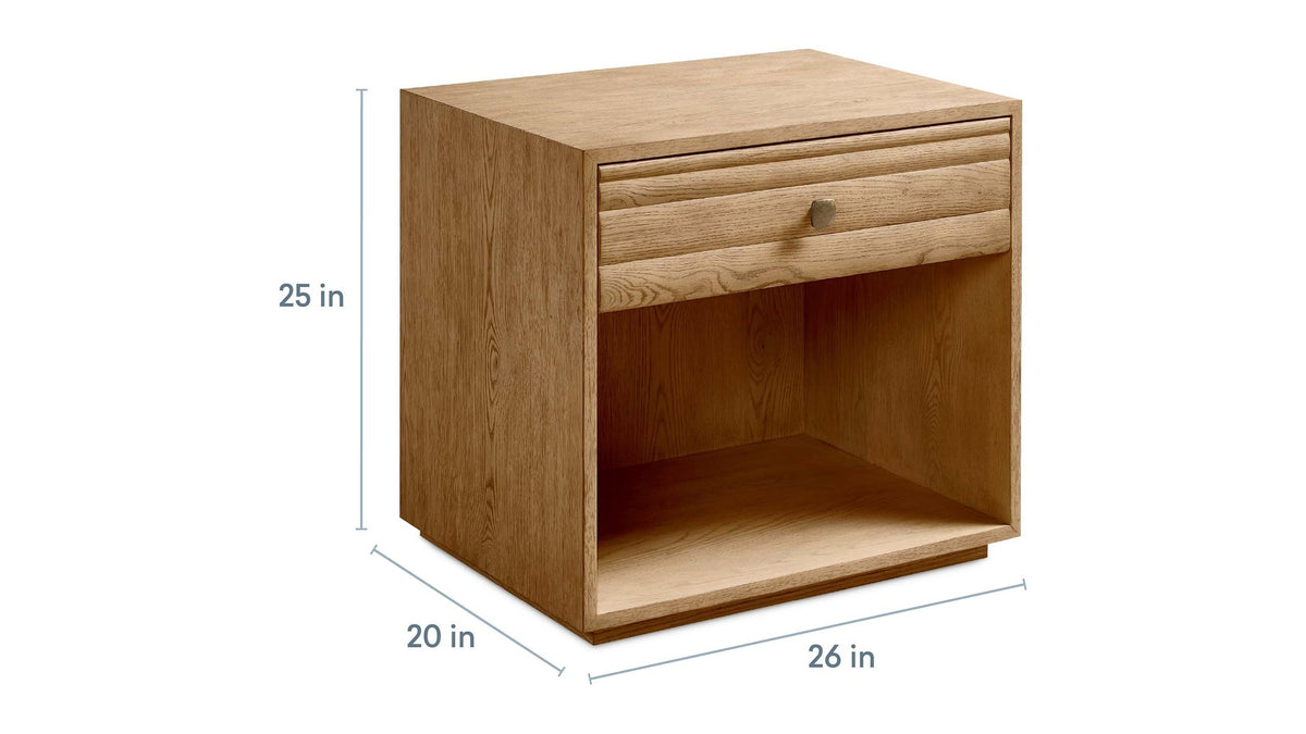 Andora Weathered Natural Open Nightstand