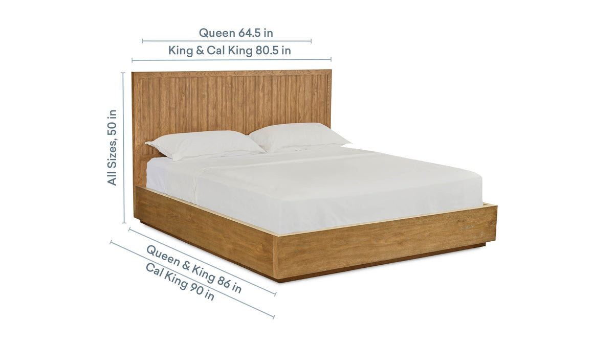 Andora Weathered Natural Panel Bed