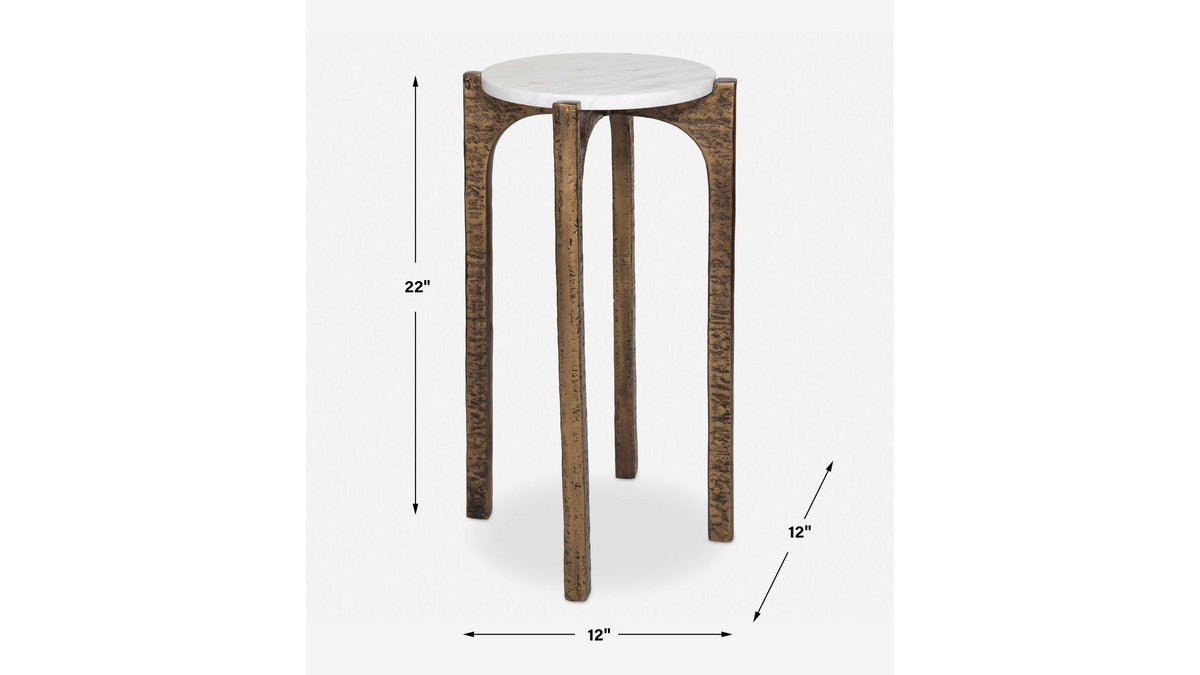 Vivi - Marble Drink Table - Bronze