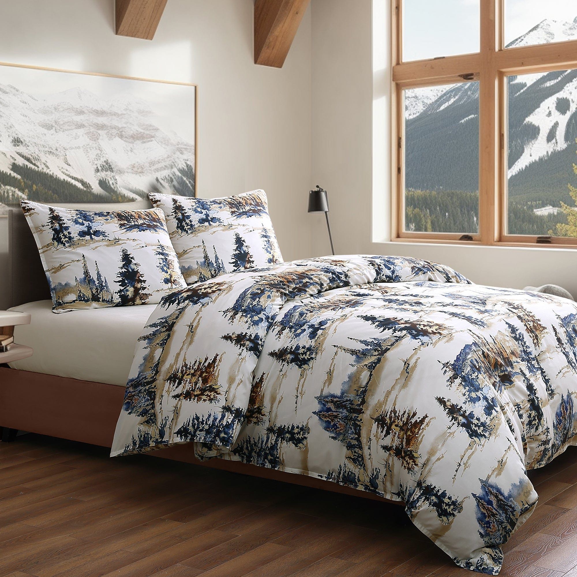 Acadia - Queen Reversible Duvet Cover Set (Set of 3) - Copper