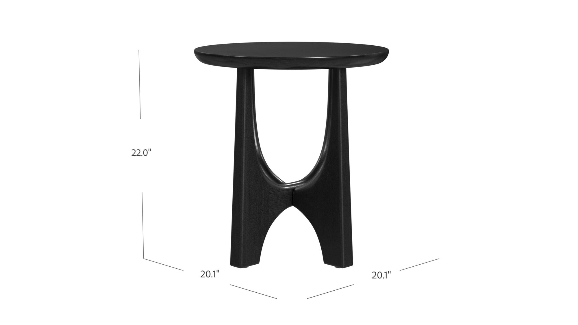 Dunnigan - Round End Table - Black