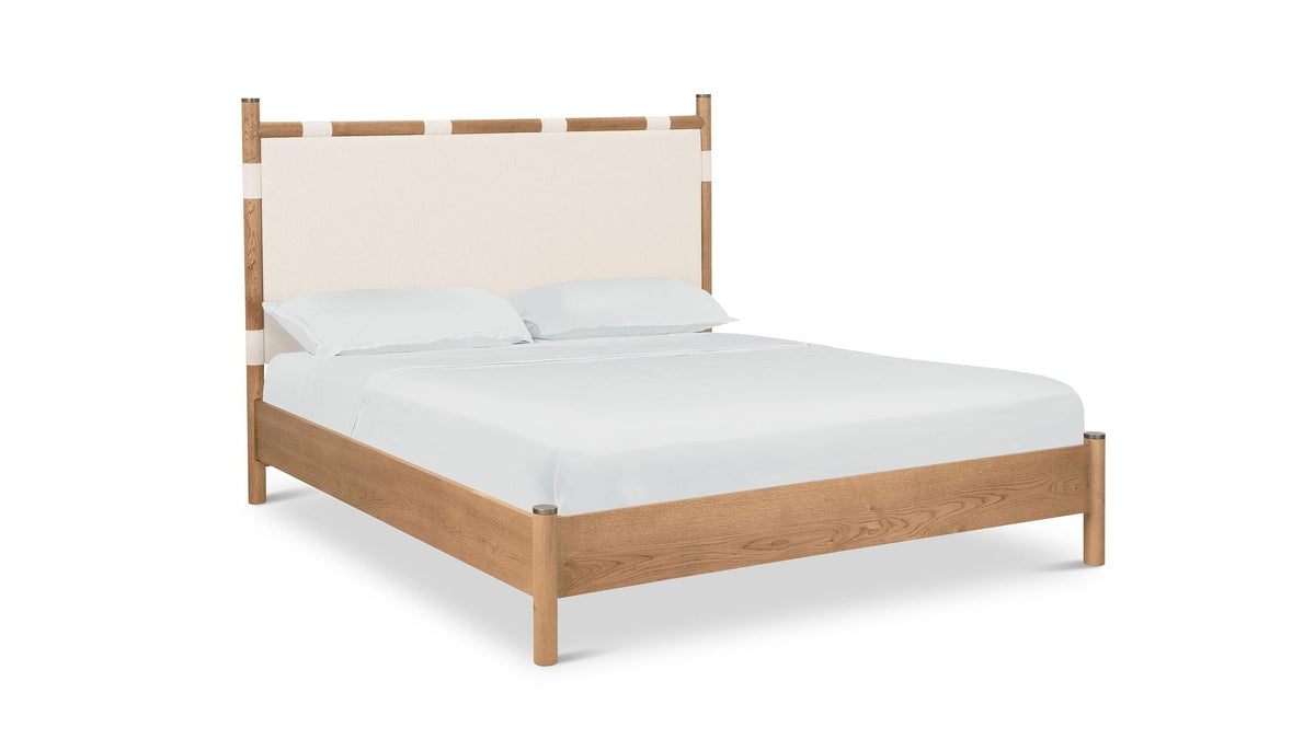 European Farmhouse Upholstered Bed