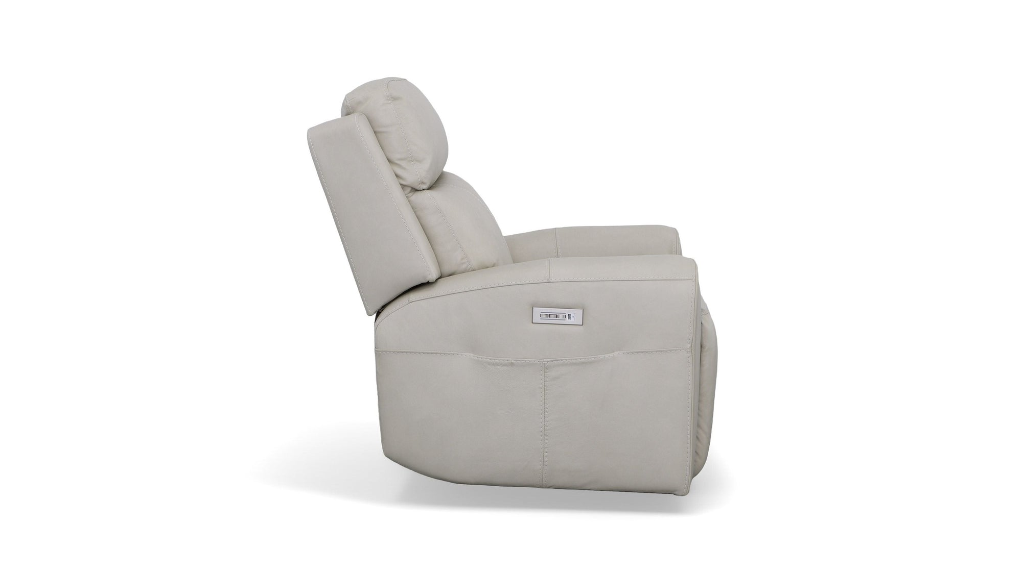 Barnett - Power Recliner With Power Headrest & Lumbar - Timber