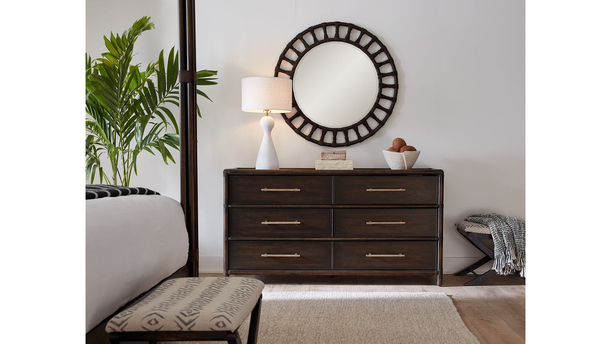 Retreat - Pole Rattan Accent Mirror