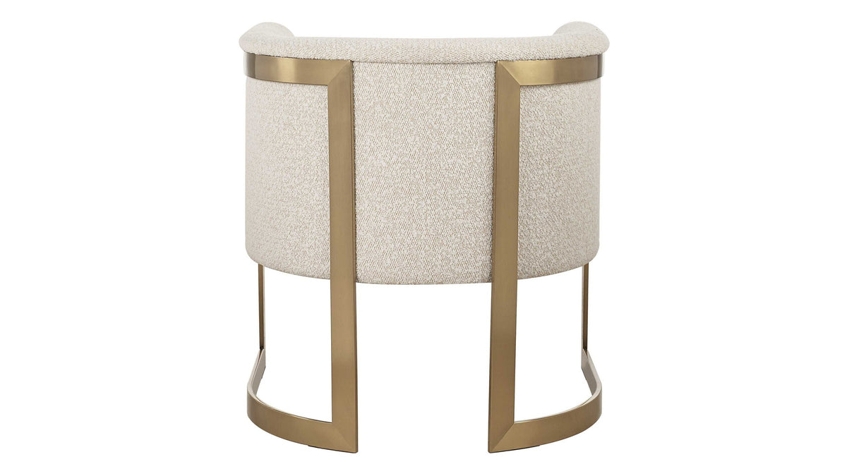 Bellina - Plush Barrel Chair - Gold