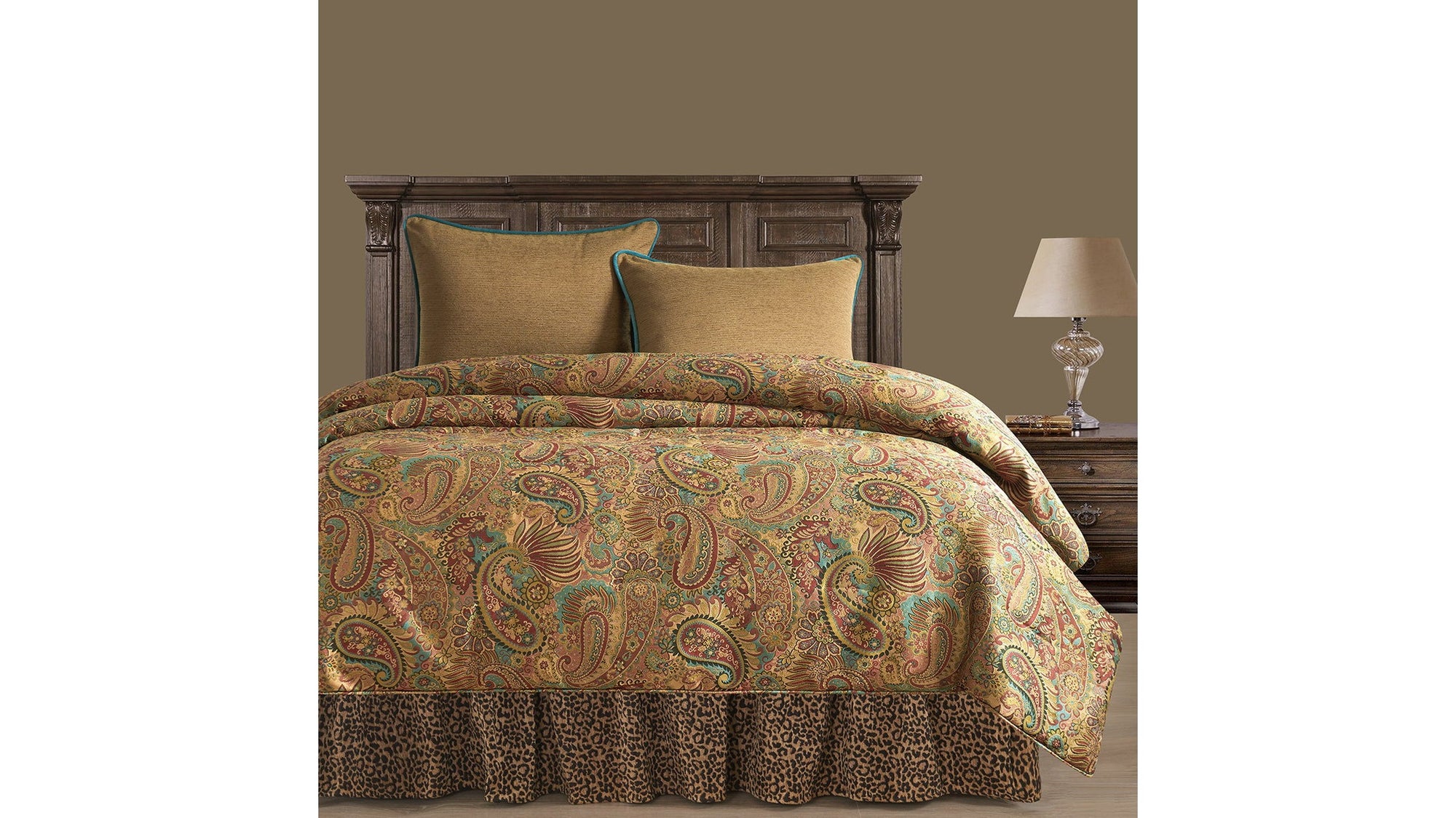 San Angelo - Full Comforter Set Set of 4 - Leopard