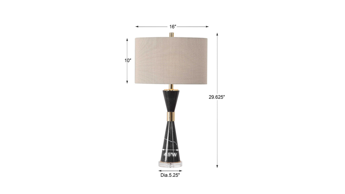 Alastair - Marble Table Lamp - Black