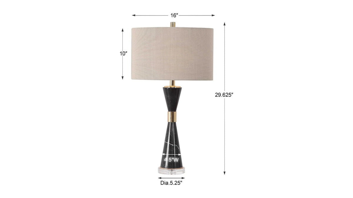 Alastair - Marble Table Lamp - Black