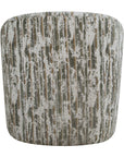 Mari - Boucle Swivel Chair - Green / White