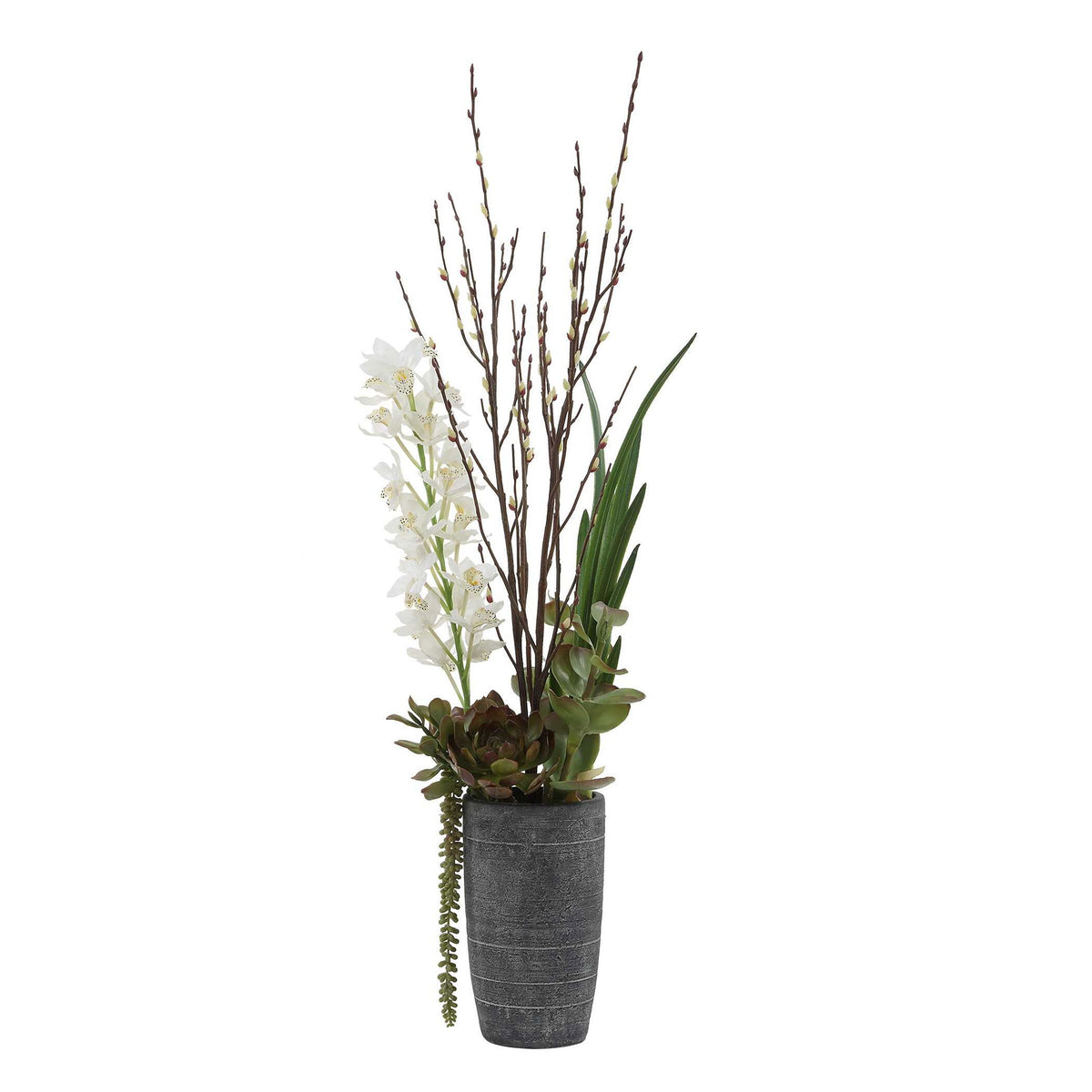 Eterna Orchid - Centerpiece &amp; Vase - Black / Green / White