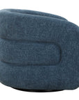 Junie - Swivel Barrel Chair - Blue