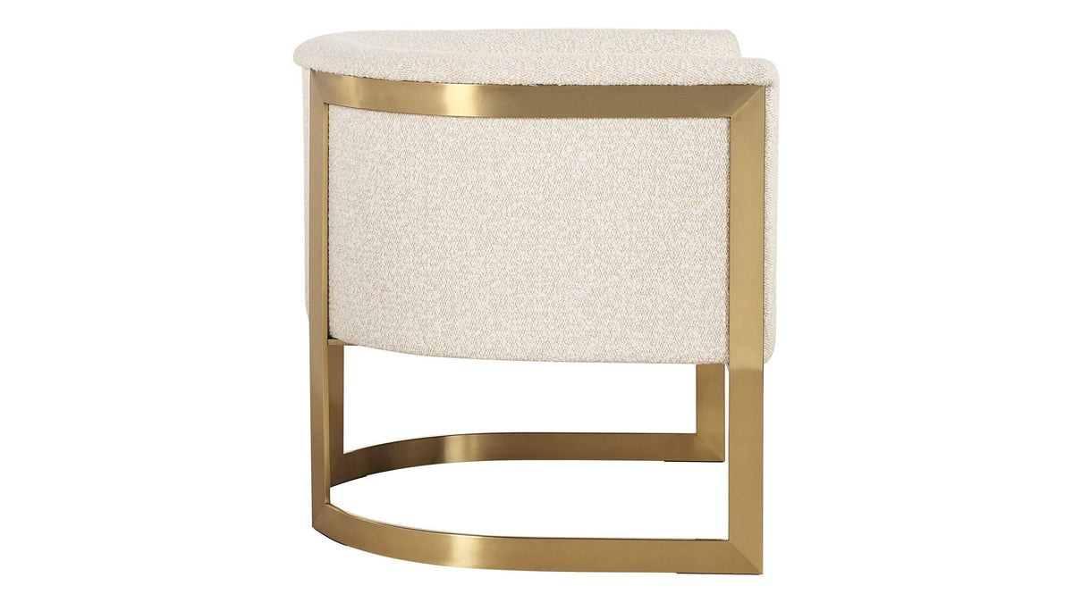 Bellina - Plush Barrel Chair - Gold
