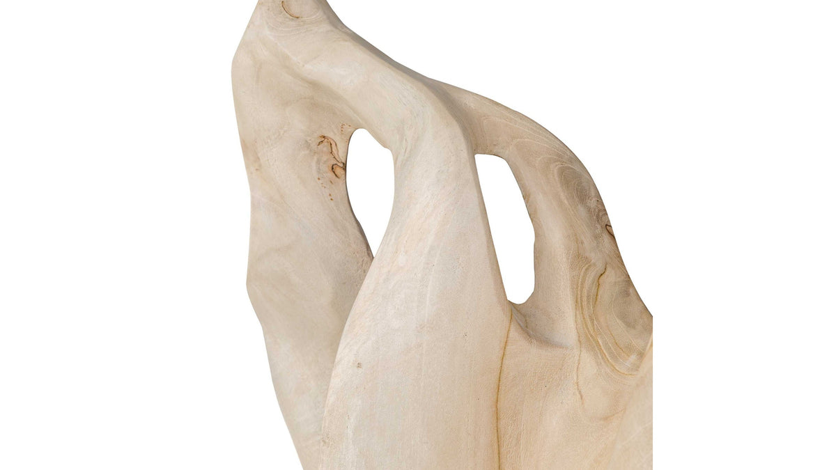 Hollow Form - Indoor-Outdoor Teak Sculpture - Woodtone