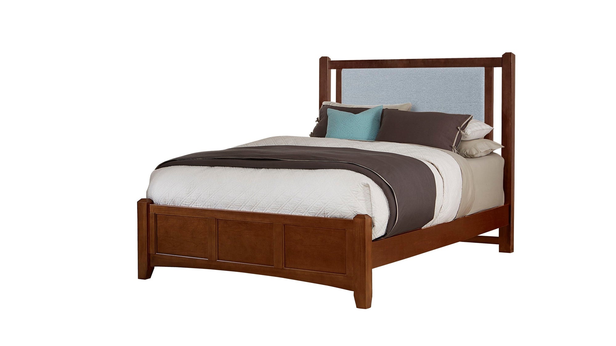 Bonanza - Ocean Blue Linen Upholstered Bed With Storage Footboard