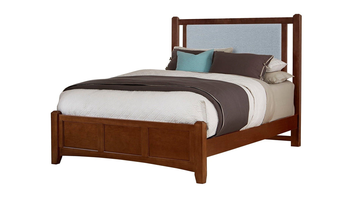 Bonanza - Ocean Blue Upholstered Bed With Mansion Footboard