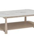 Horizons - Cocktail Table - White Oak / White Marble