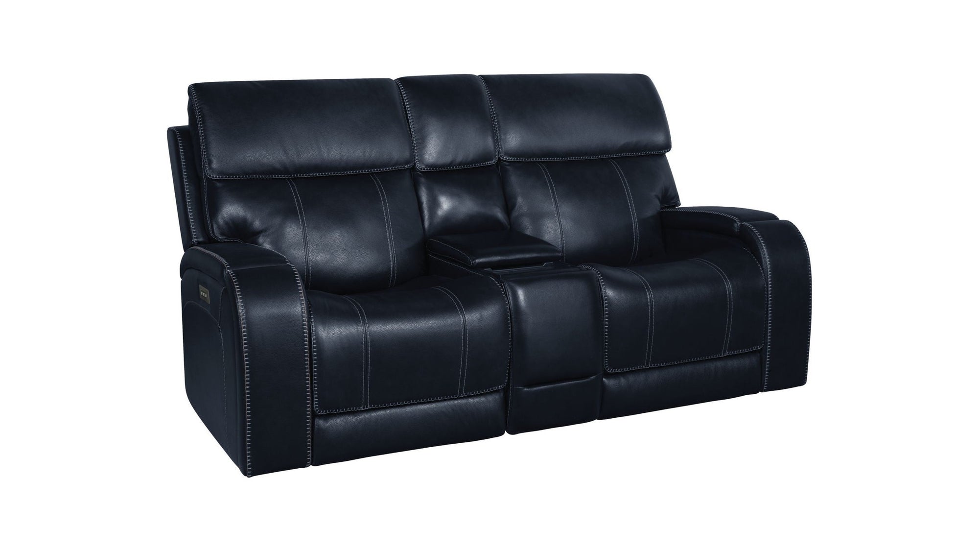 Glenwood - Power Console Loveseat-Recliner With Power And Power Headrest And Lumbar Layflat