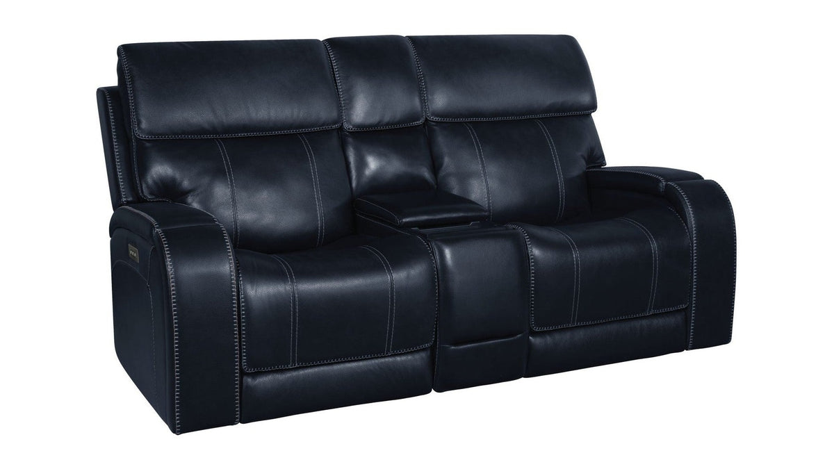 Glenwood - Power Console Loveseat-Recliner With Power And Power Headrest And Lumbar Layflat