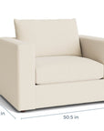 Beckham Wide Arm Chair and a Half