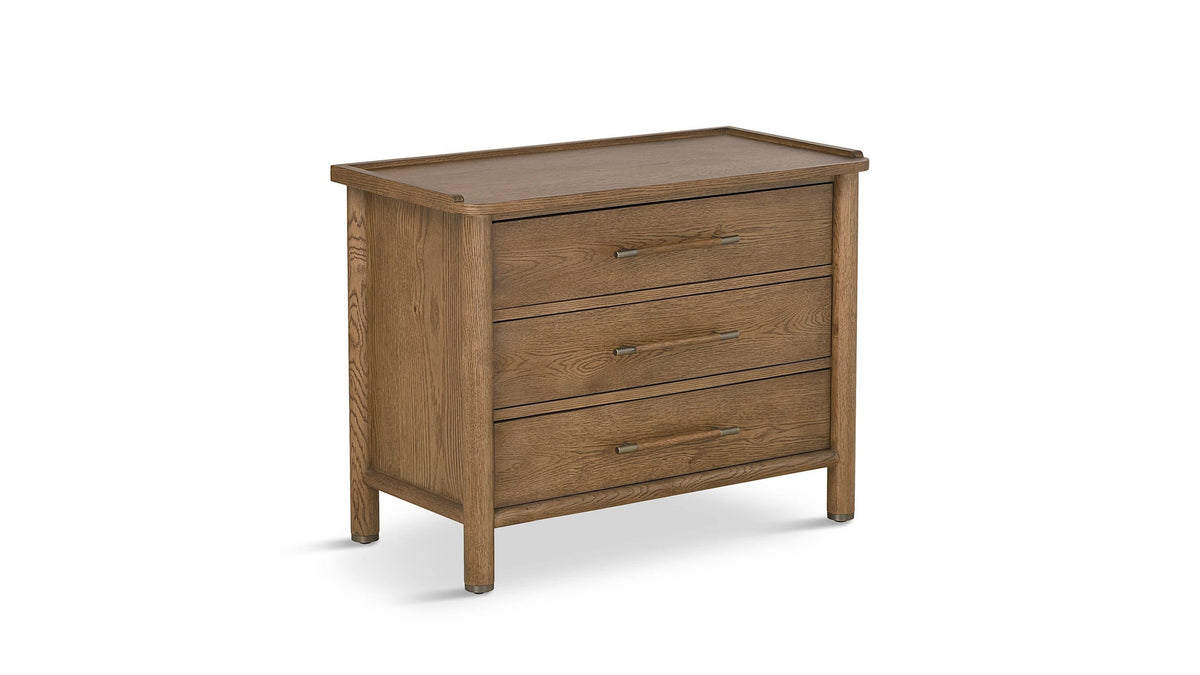 European Farmhouse 3 Drawer Nightstand