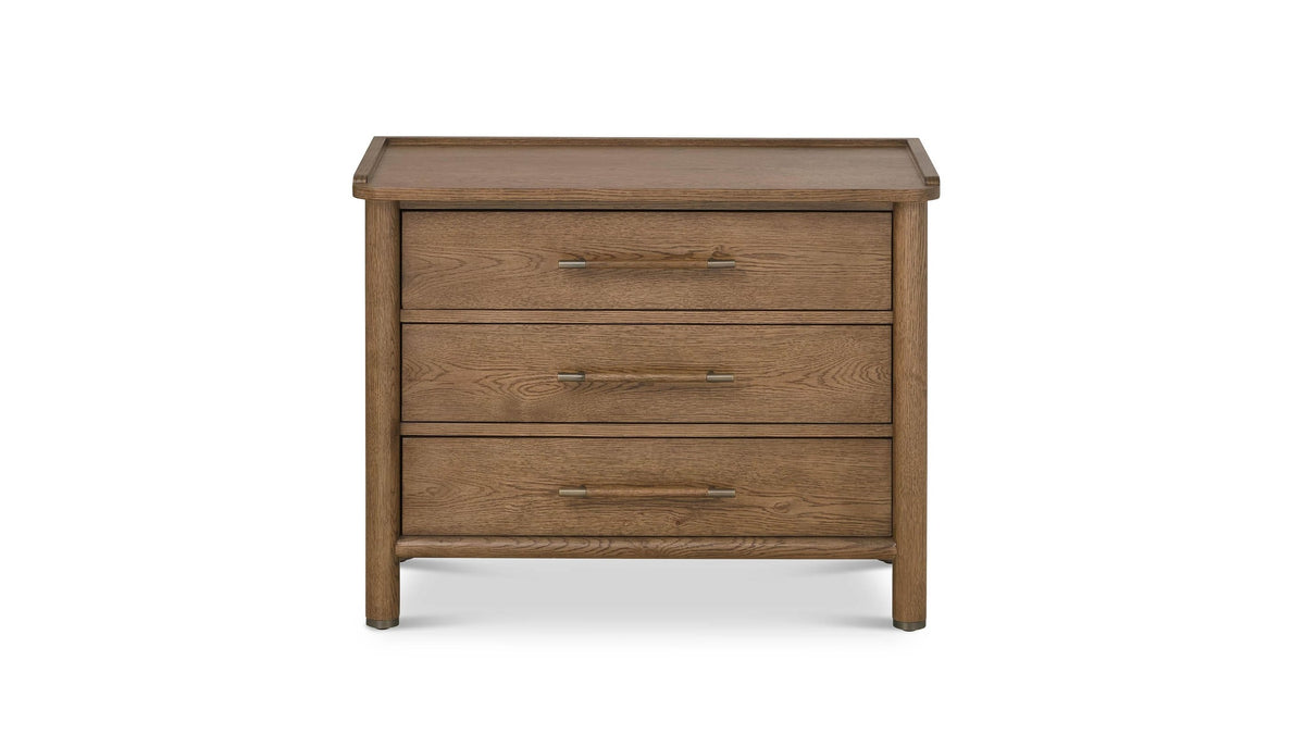 European Farmhouse 3 Drawer Nightstand