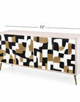 Xander - Server - White Wash Mango / Mosaic Ivory / Brass / Ebony