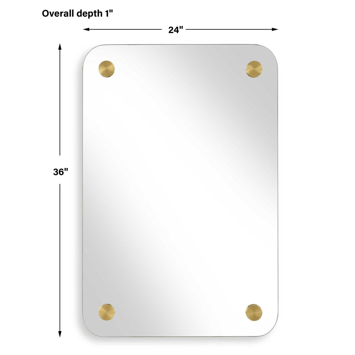 Hamrick - Frameless Mirror - Brass / Gold