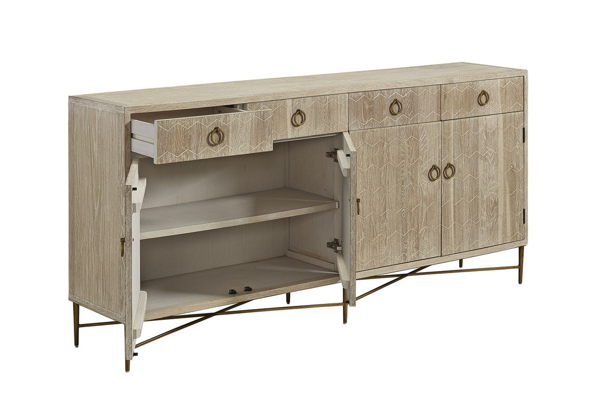 Emiko - 4-Drawer Server - Light Brown
