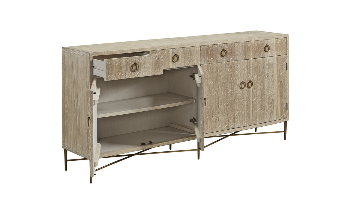 Emiko - 4-Drawer Server - Light Brown