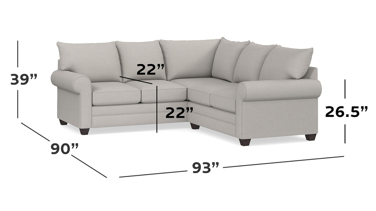 Alexander Roll Arm L-Shaped Sectional