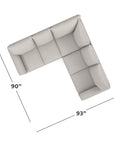 Alexander Roll Arm L-Shaped Sectional
