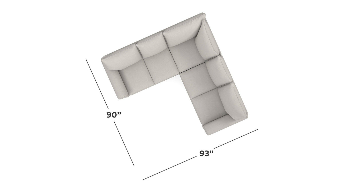Alexander Roll Arm L-Shaped Sectional