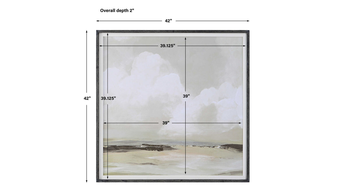 Soft Clouds - Framed Print - Silver